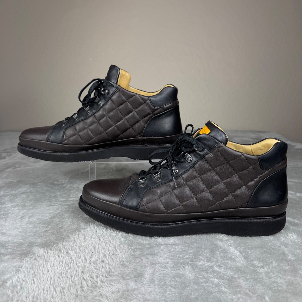 Samuel Hubbard Men's 14 Leather Quilted Shoes Brown Black M1320-009 Portugal